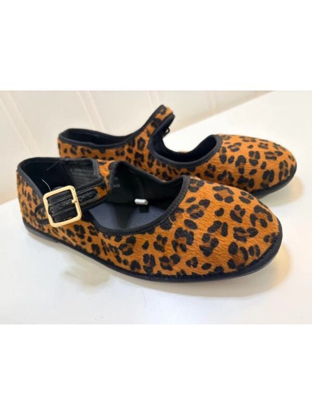 Leopard Mary Jane Flats W9